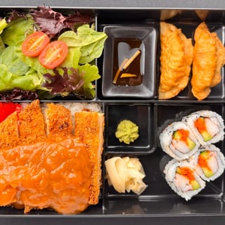 Chicken katsu curry lunch box.